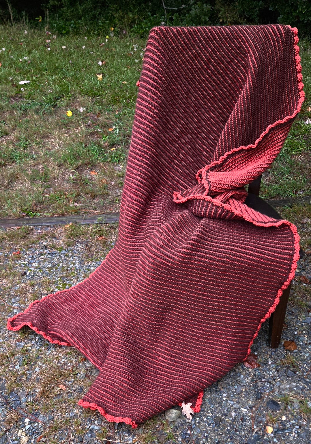 Full-length Autumn Mocha afghan