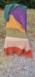 Bohemian Horizon handmade crocheted afghan