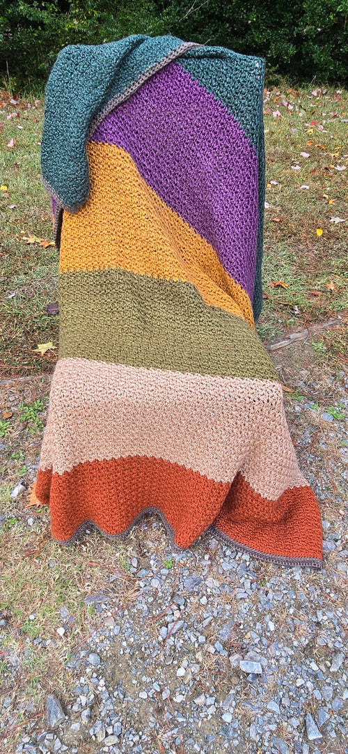 Bohemian Horizon handmade crocheted afghan