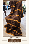 Coffee House one-of-a-kind handmade afghan sold for $180