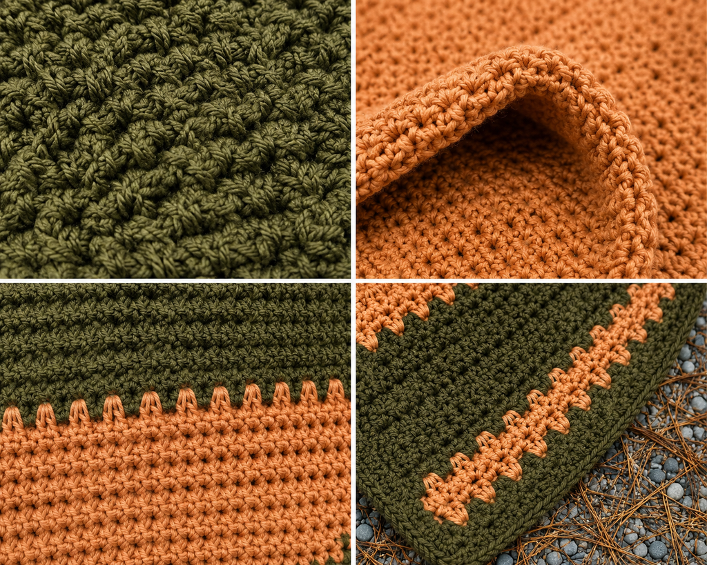 Dusk in the Pines crochet detail photos