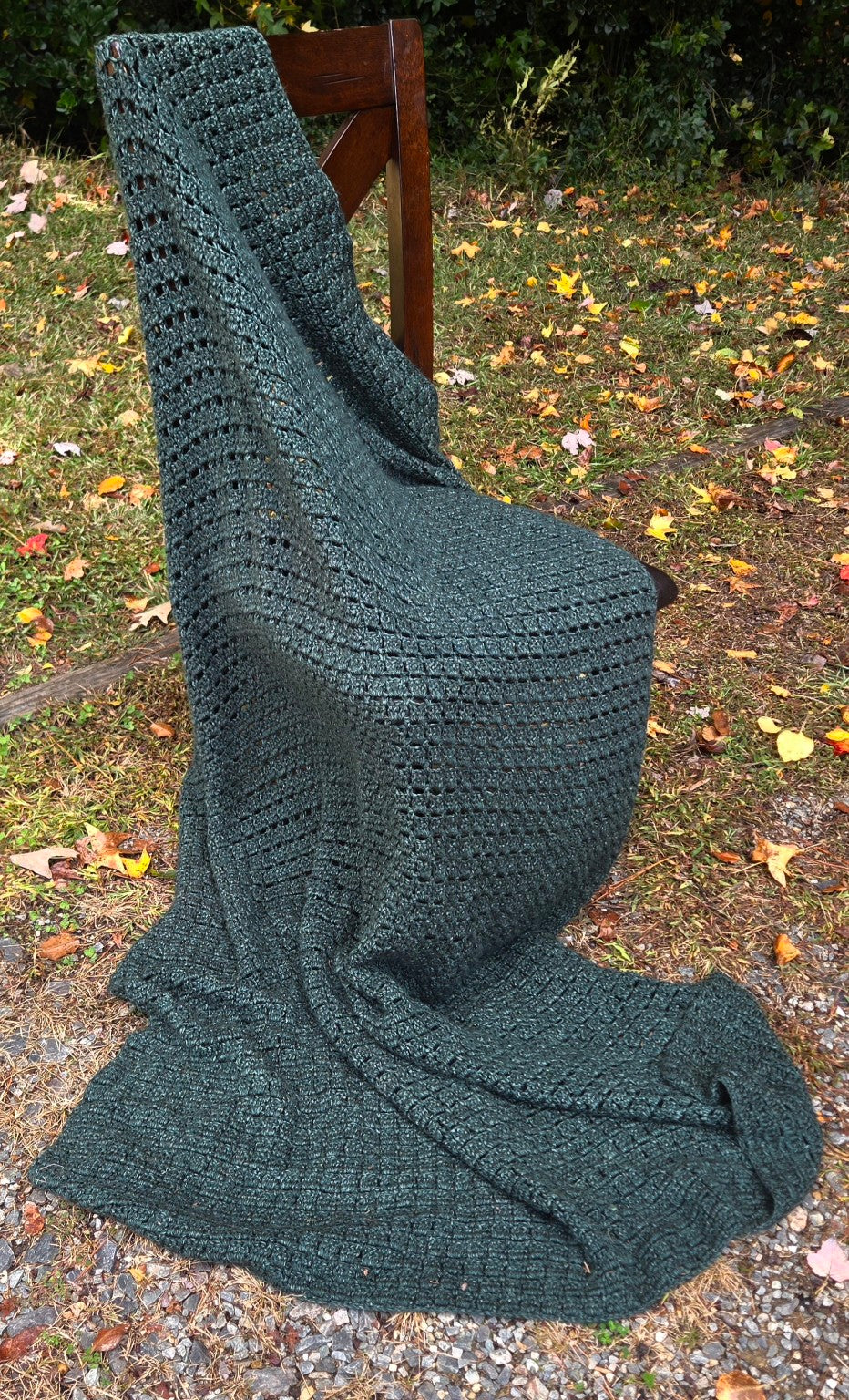Emerald Echo handmade crocheted afghan