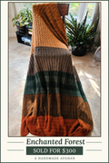 Enchanted Forest handmade afghan - sold for $300