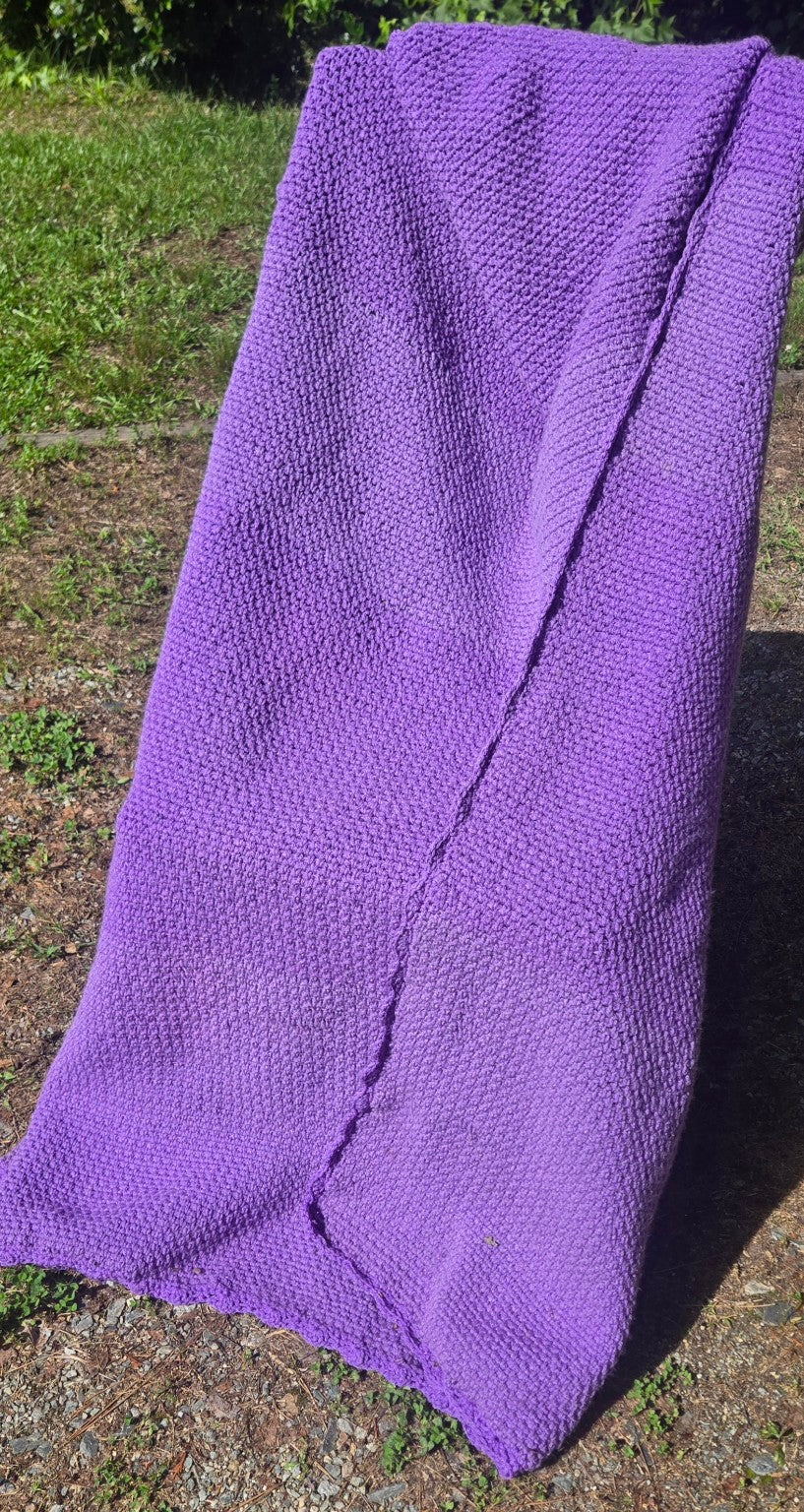 Lilac Breeze handmade purple afghan