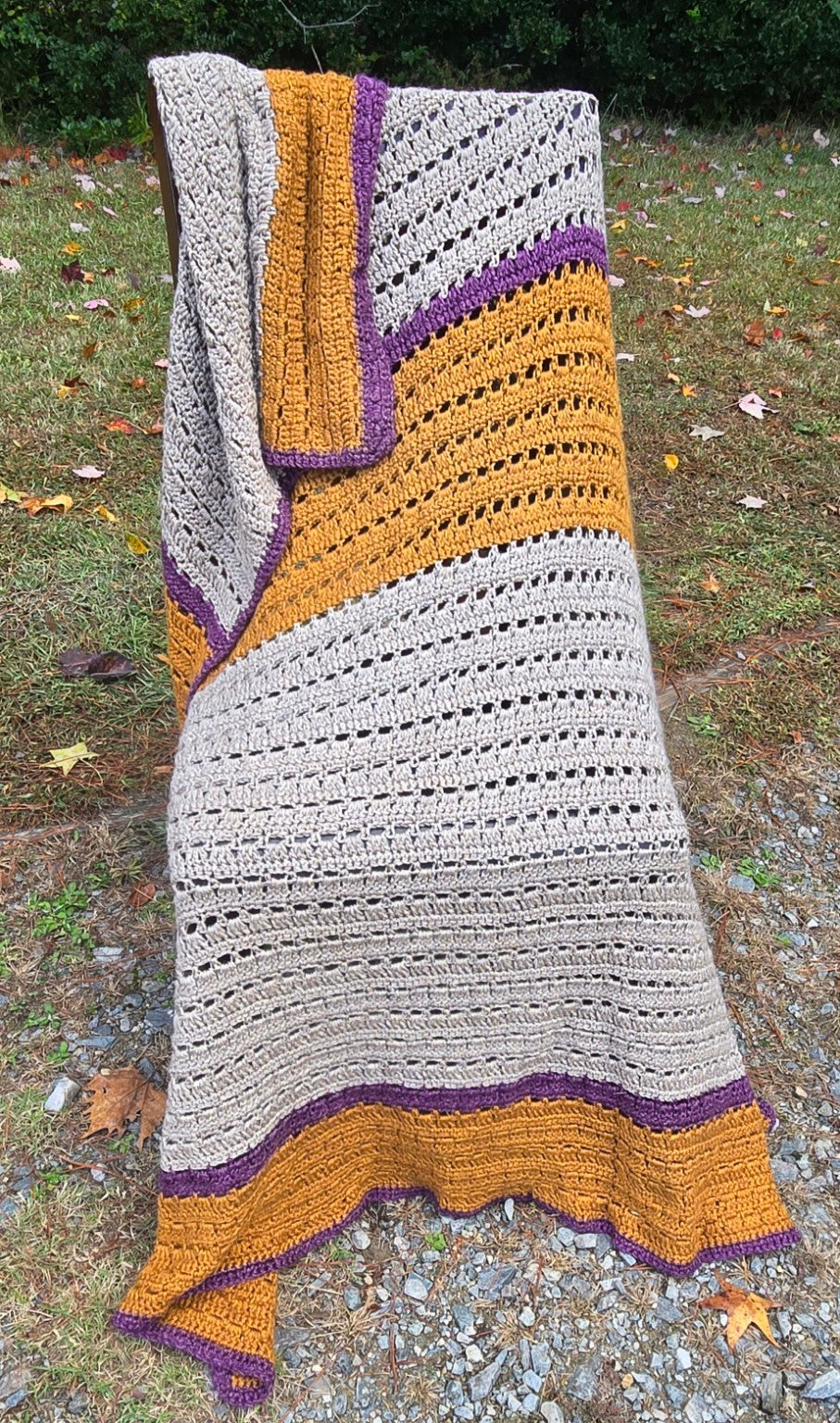 Saffron Sunset handmade crocheted afghan