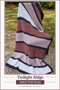 Twilight Ridge handmade afghan sold for $220